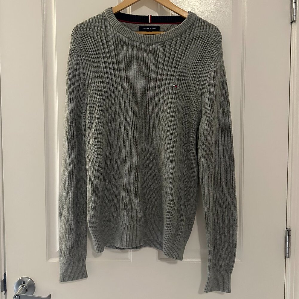 Tommy Hilfiger Knit Crew Neck Jumper, Gray, M